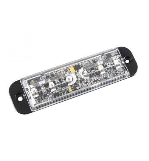 Red and Amber 6 LED Warning Light LED701AR